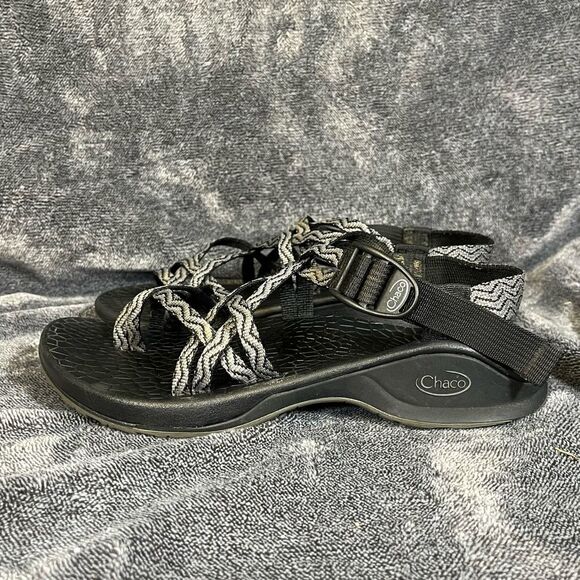 Chaco Womens Updraft EcoTread X2 Outdoor Sandals Black Waves Size 8 - Picture 3 of 6